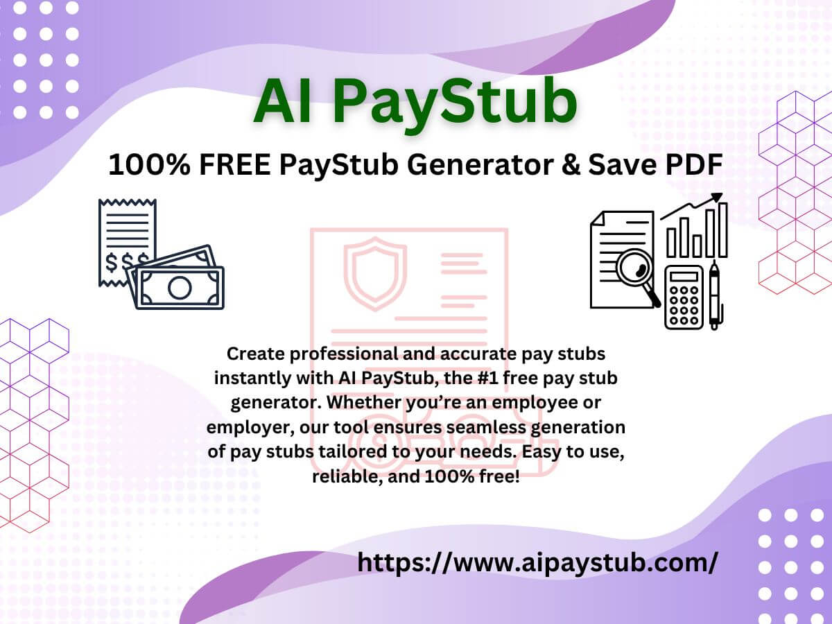AI PayStub - 100% FREE PayStub Generator & Save PDF
